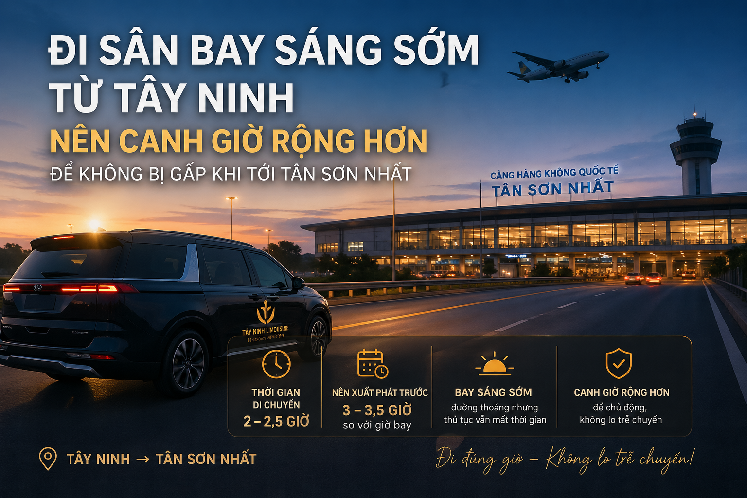 Nên xác định trước ga bay để xe trả khách đúng điểm, tránh mất thêm thời gian vòng lại.