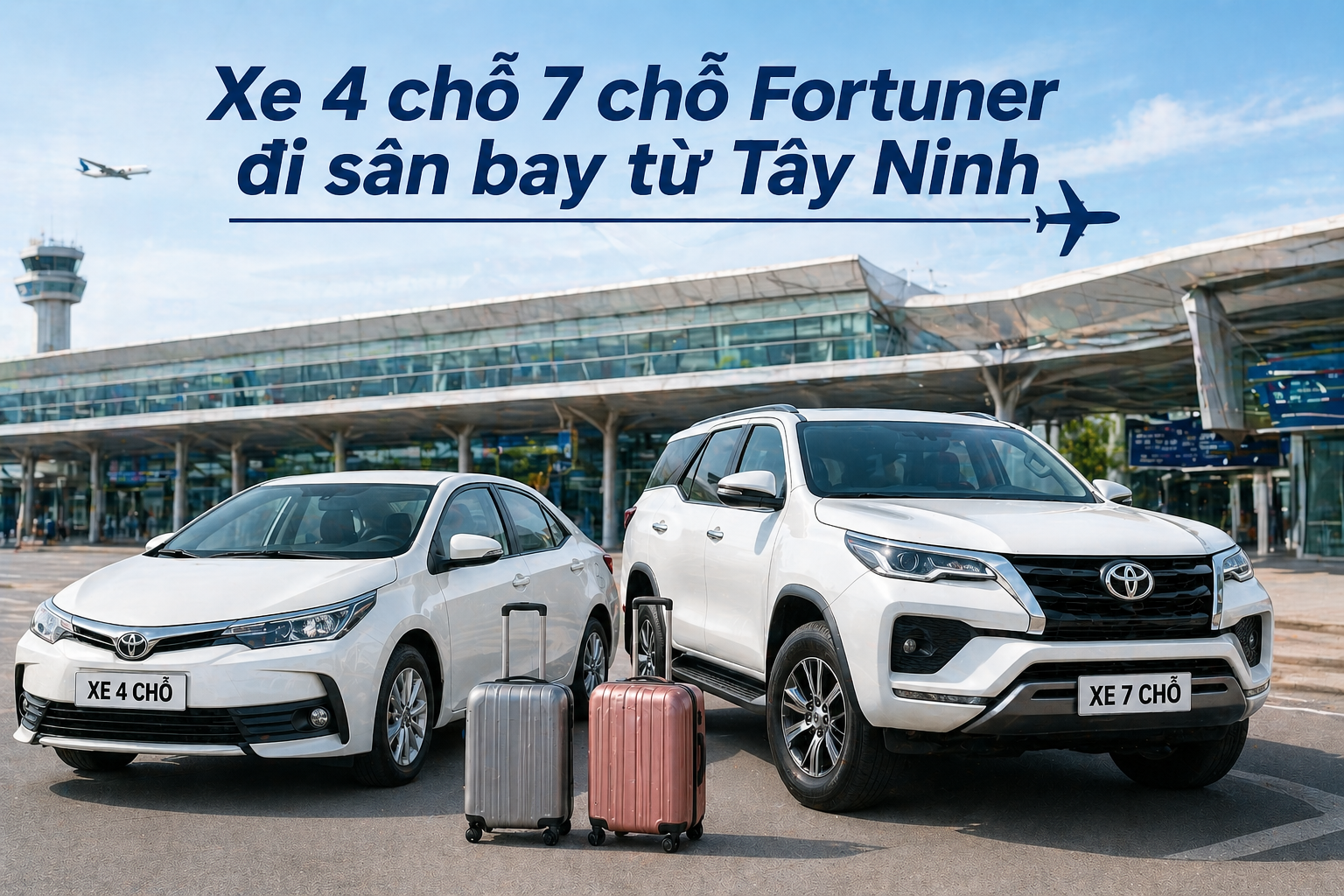 Xe 4 chỗ 7 chỗ Fortuner đi sân bay từ Tây Ninh