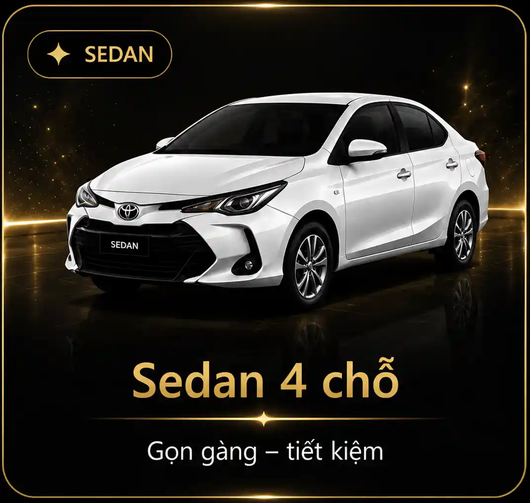 Sedan 4 chỗ thuê xe dịch vụ Tây Ninh